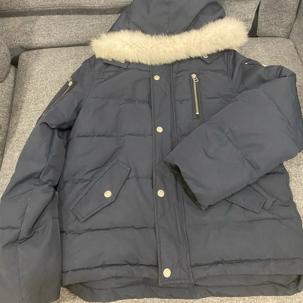 Navy kid unisex 3Q jacket moose knuckles